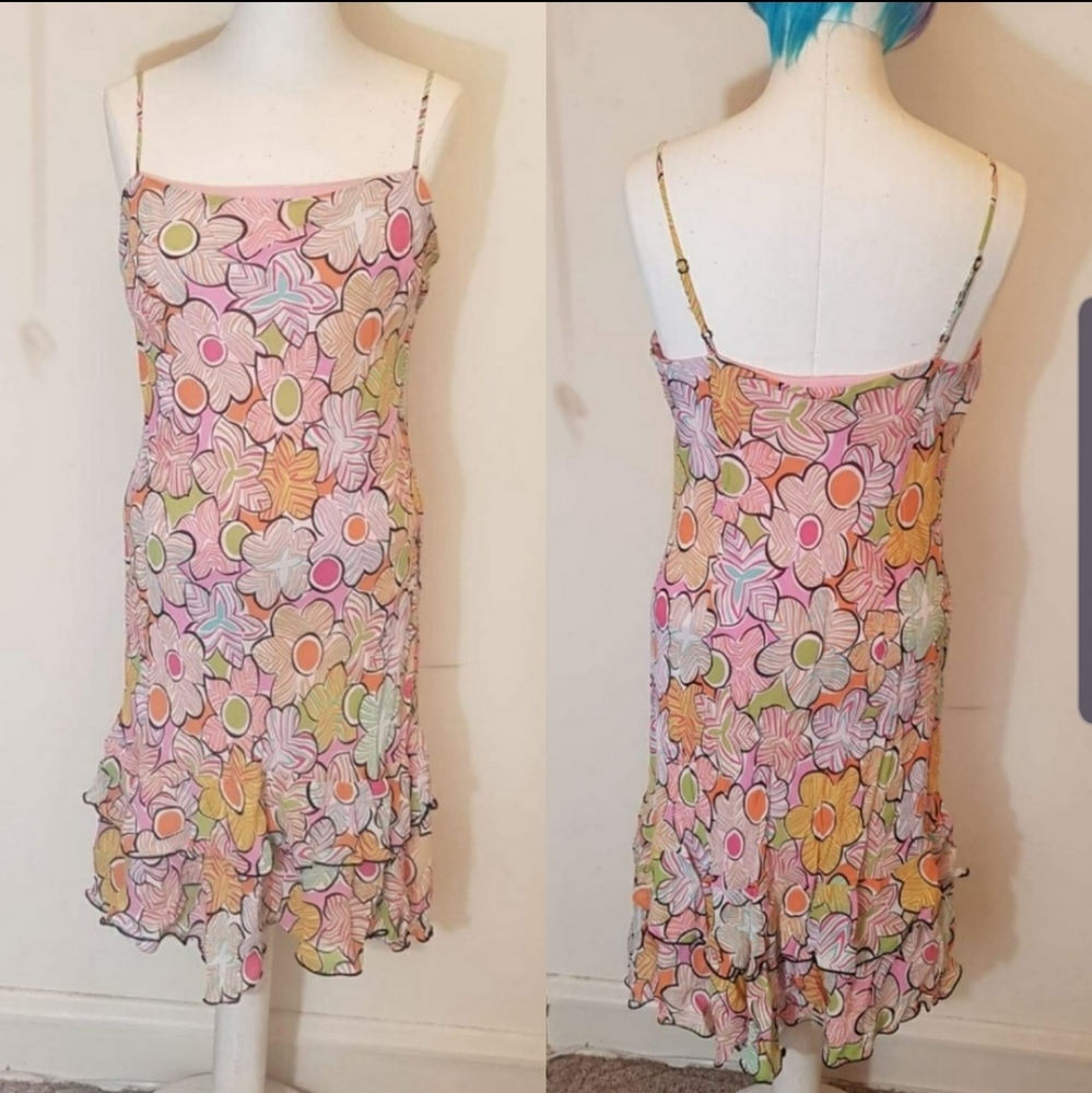 Pink Floral Pastel Multicolored Lily Sundress